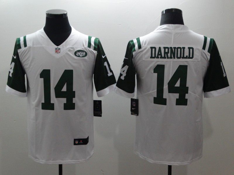 Men New York Jets 14 Darnold White Nike Vapor Untouchable Limited NFL Jerseys